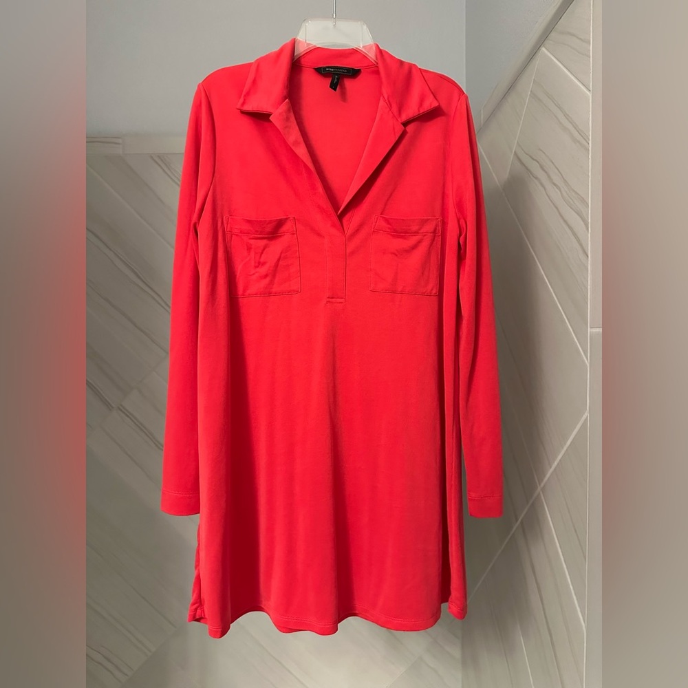 BCBGMaxAzria Blakely Long Sleeve Dress | Vintage Red Berry | Pockets!